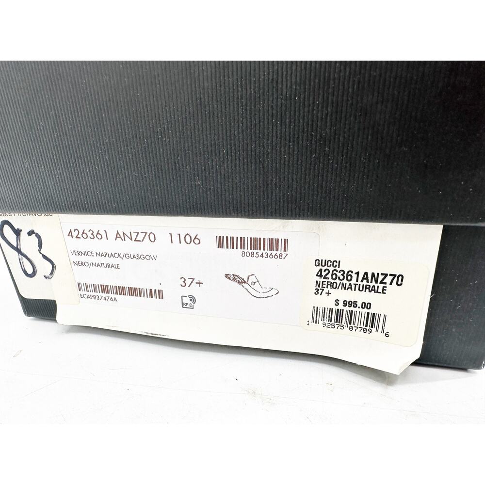 Gucci Princetown Gold Horsebit Tian GG Monogram Bird Print Canvas Mules Size 37 - Picture 6 of 6